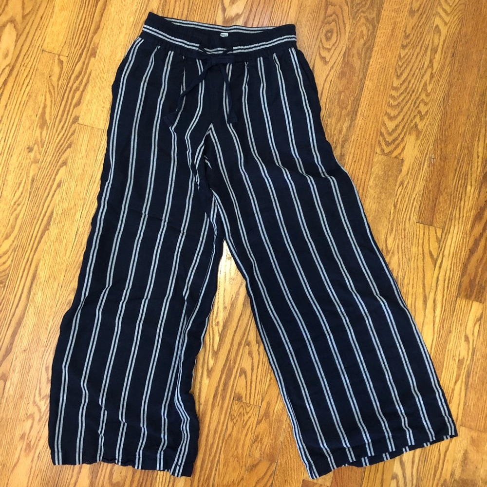 Linen wide leg pants